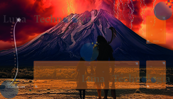 tapis volcan avec zone de jeu